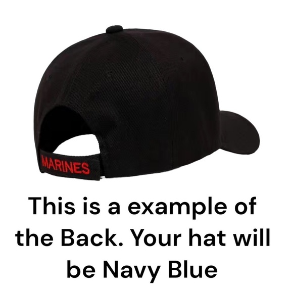 Marine Corps Baseball Cap Patriotic Trucker Hat USMC Embroidered Blue Unisex Men - Picture 6 of 15